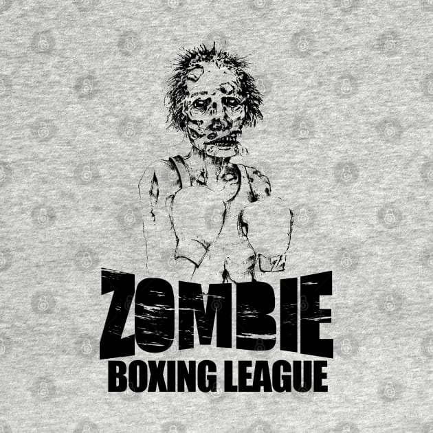 Zombie Boxing League | Black by Sandi Van Winkle_Illustration